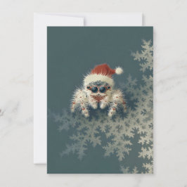 Tarjeta Festiva Cute Jumping Spider Christmas Cards