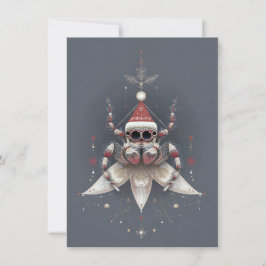 Tarjeta Festiva Cute Jumping Spider Christmas Cards