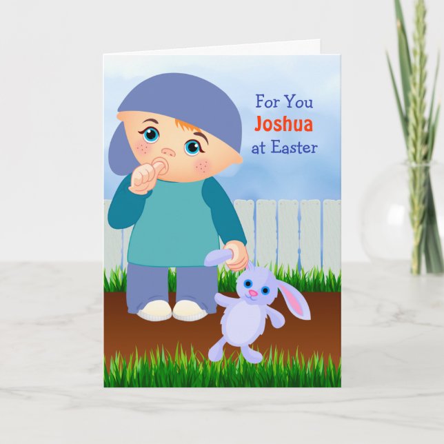 Tarjeta Festiva Cute Kids Easter Cards (Anverso)