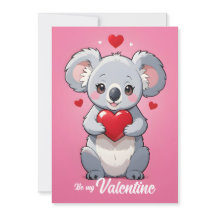 Cute koala rosa amor día de San Valentín