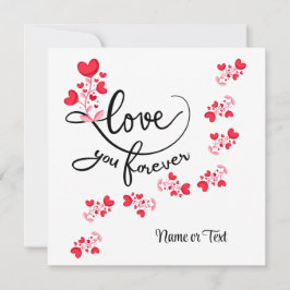 Tarjeta Festiva Cute Love You Forever Personaliza