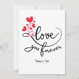 Tarjeta Festiva Cute Love You Forever Personaliza