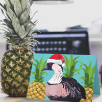 Cute Mele Kalikimaka Hawaiian Nene Goose Pineapple