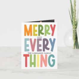 Tarjeta Festiva Cute Merry Everything Inclusive 2 photo
