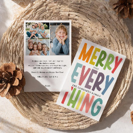 Tarjeta Festiva Cute Merry Everything Inclusive 2 photos collage