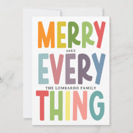 Tarjeta Festiva Cute Merry Everything Inclusive 2 photos collage