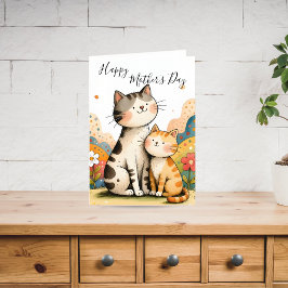 Tarjeta Festiva Cute Mother’s Day Cat Card
