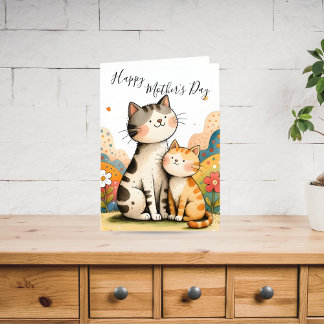 Tarjeta Festiva Cute Mother’s Day Cat Card
