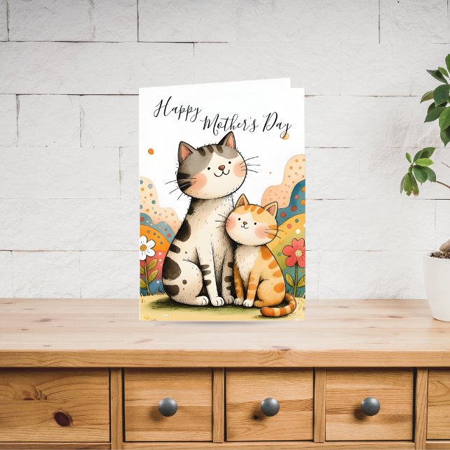 Tarjeta Festiva Cute Mother’s Day Cat Card (Subido por el creador)