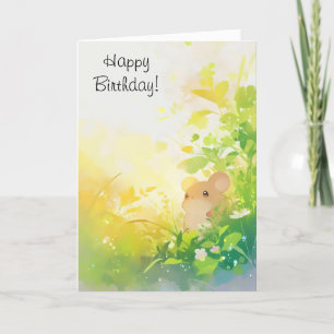 Tarjeta Festiva Cute Mouse Anime Kawaii