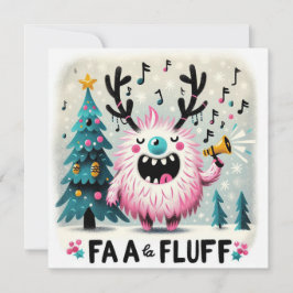 Tarjeta Festiva Cute Navidades: "fa la fluff"