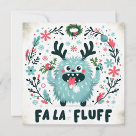 Tarjeta Festiva Cute Navidades: "fa la fluff"