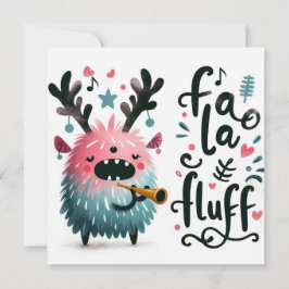Tarjeta Festiva Cute Navidades: "fa la fluff"