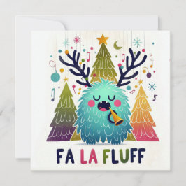 Tarjeta Festiva Cute Navidades: "fa la fluff"