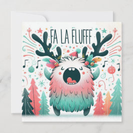 Tarjeta Festiva Cute Navidades: "fa la fluff"