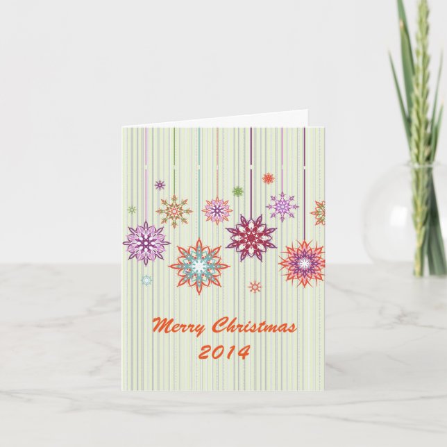 Tarjeta Festiva Cute Pastel Abstract Stars-Merry Christmas (Anverso)