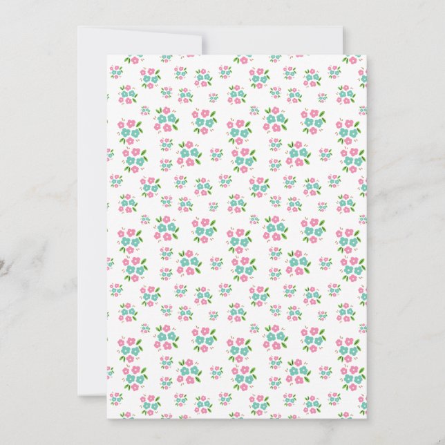 Tarjeta Festiva Cute Pastel Rosebud  (Anverso)