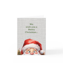 Cute Peeking Funny Santa Navidades