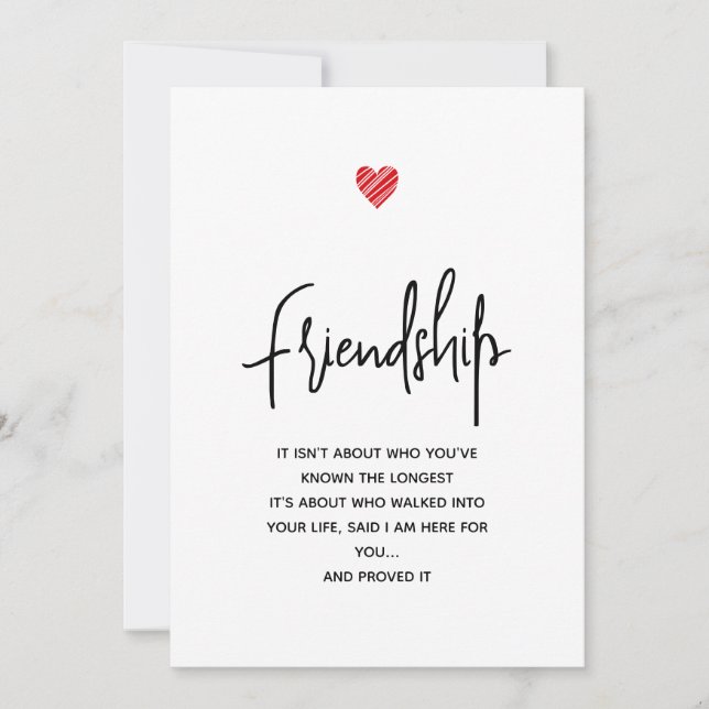 Tarjeta Festiva Cute Personalized Friendship (Anverso)