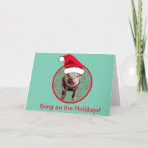 Cute Pig Santa - Verde azulado y rojo