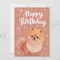 Cute Pomeranian Happy Birday