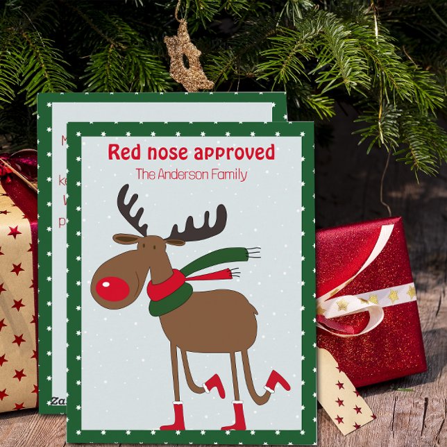 Tarjeta Festiva Cute reindeer christmas wish red retro Postcard (Subido por el creador)