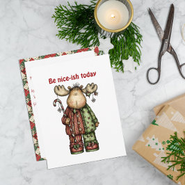 Tarjeta Festiva Cute reindeer Rudolph christmas wishes Postcard