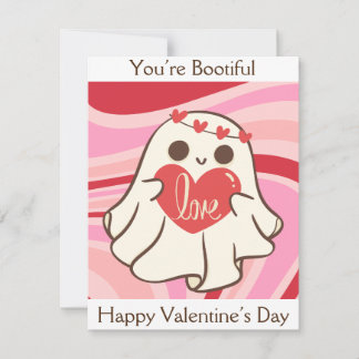 Tarjeta Festiva Cute Retro eres Bootiful Ghost Valentine
