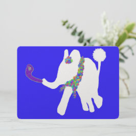 Tarjeta Festiva Cute Rosh Hashanah ר א ש ה ש ה shofar elefante bla