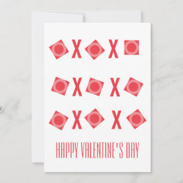 Tarjeta Festiva Cute San Valentín abrazos y besos XO