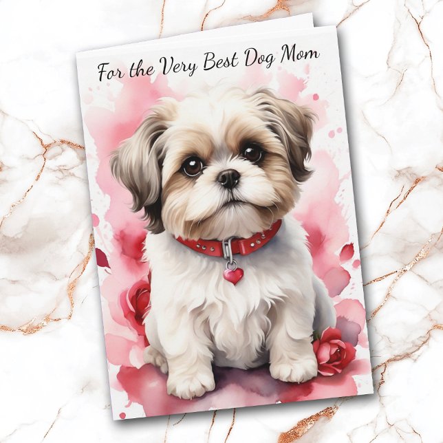 Tarjeta Festiva Cute Shih Tzu Dog Me Haces La Mordaza (Subido por el creador)