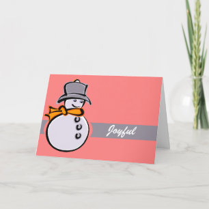 Tarjeta Festiva Cute Snowman