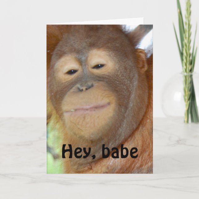 Tarjeta Festiva Cute Sonriente Feliz Valentín (Anverso)