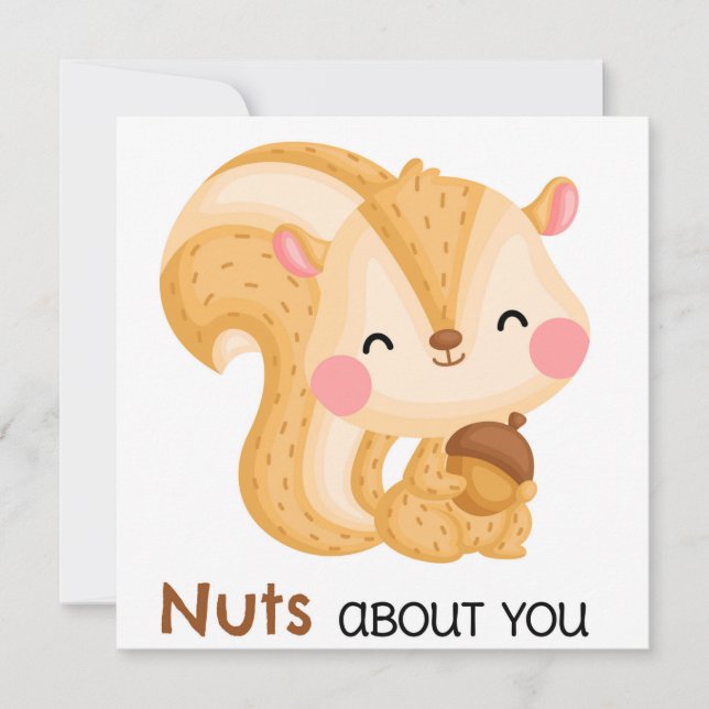 Tarjeta Festiva Cute Squirrel (Anverso)