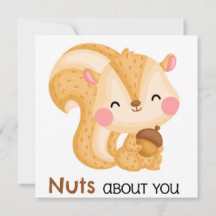 Tarjeta Festiva Cute Squirrel