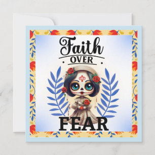 Tarjeta Festiva Cute Sugar Skull