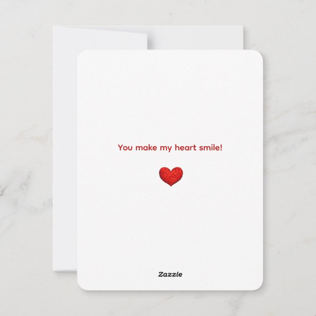 Tarjeta Festiva Cute Teddy Bear Couple in Love  (Reverso)