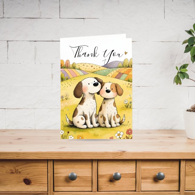 Tarjeta Festiva Cute Thank You Dog Card (Subido por el creador)