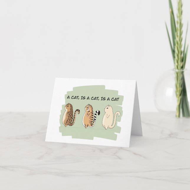 Tarjeta Festiva Cute Un Gato Es Un Meme De Gato (Anverso)