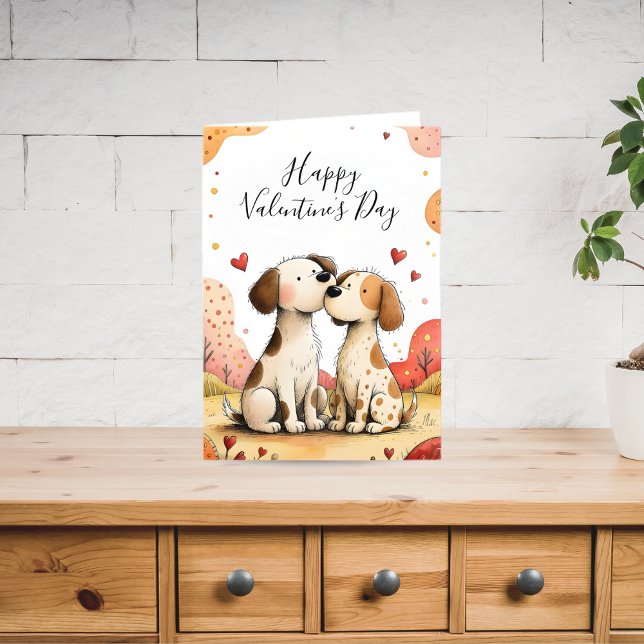 Tarjeta Festiva Cute Valentine’s Dog Card (Subido por el creador)