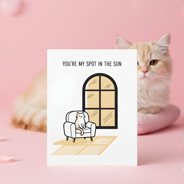 Tarjeta Festiva Cute Valentines Day Card You’re My Spot in Sun (Subido por el creador)