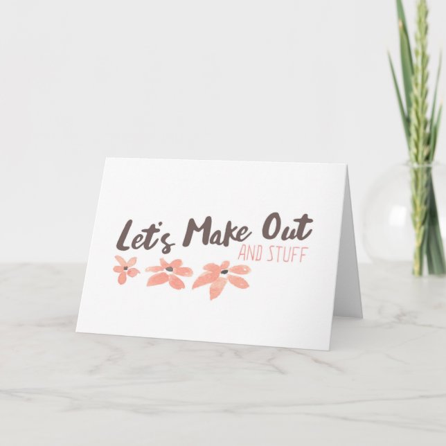 Tarjeta Festiva Cute, vamos a salir y hacer cosas (Anverso)