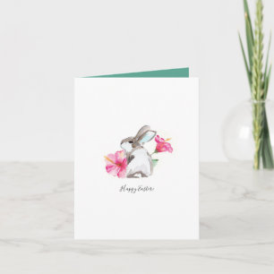 Tarjeta Festiva Cute Watercolor Easter Birday Card