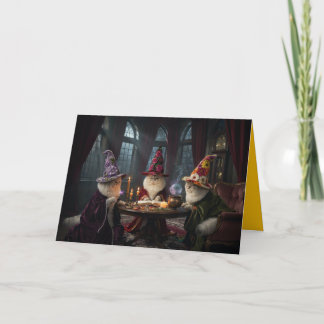 Tarjeta Festiva Cute White Persian Witch Card