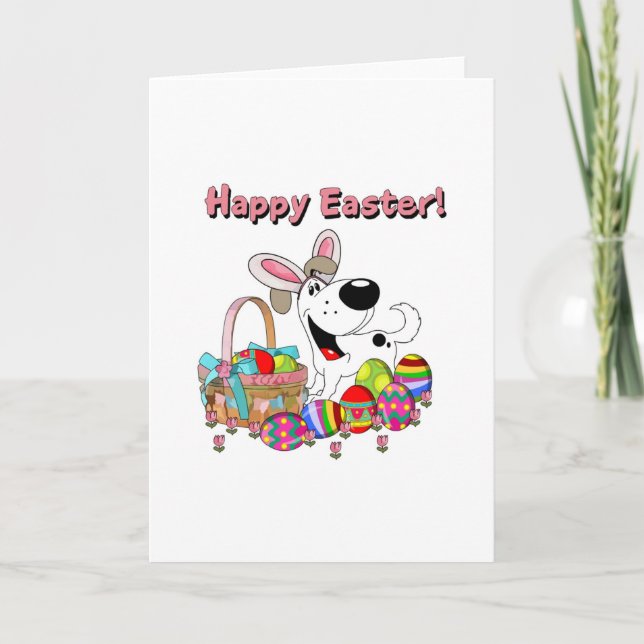Tarjeta Festiva Cutie tiene oídos del conejito de pascua (Anverso)
