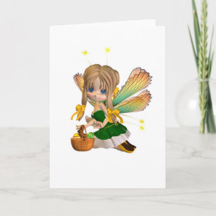 Tarjeta Festiva Cuto Toon Easter Fairy - 2