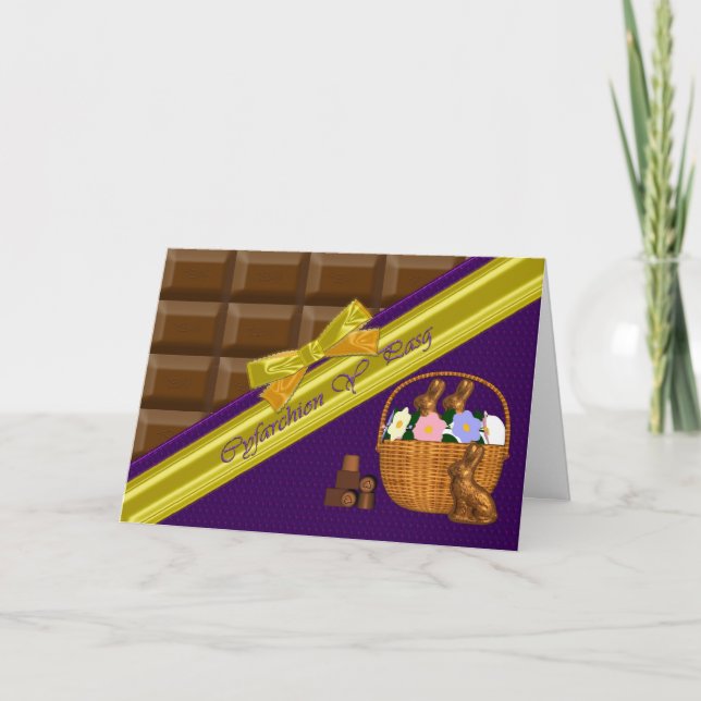 Tarjeta Festiva Cyfarchion Y Pasg, saludos de Pascua, Galés Langua (Anverso)