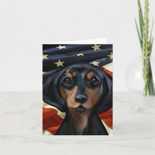 TARJETA FESTIVA DACHSHUND