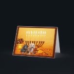 Tarjeta Festiva Dachshund Chanukah Card Menorah2<br><div class="desc">Recordar a la familia y amigos durante la temporada de Chanukah es una manera maravillosa de estar en contacto con la gente que amas y te importa. Creé estas tarjetas de perro Chanukah con amor y cuidado y estoy seguro de que cualquiera que ame los perros estará encantado de recibirlas....</div>