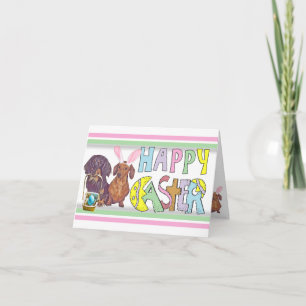 Tarjeta Festiva Dachshund de Pascua